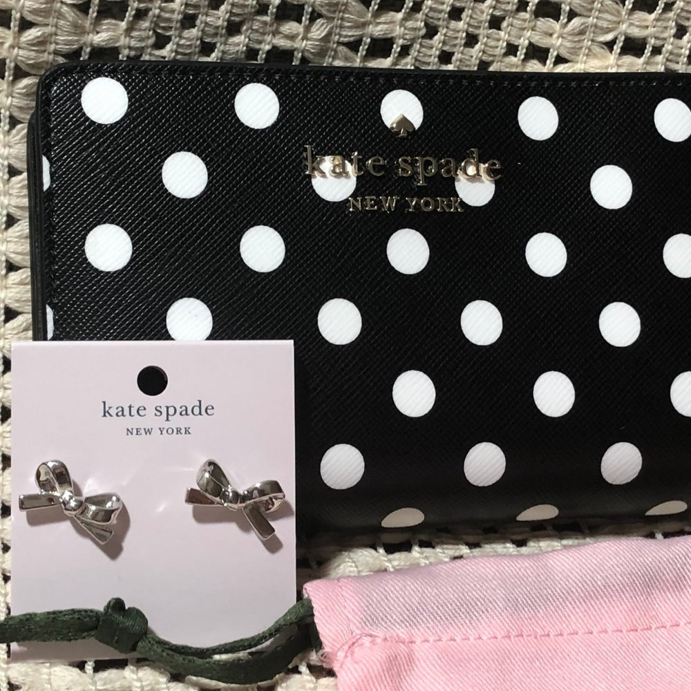 skinny mini bow studs by Kate Spade. - Picture 3 of 16